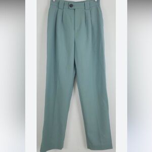 Revolve & other stories light wool blue pleated trouser pants size 4 LIKE NEW